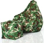 Green Bean Sitzhocker 2er Set Cozy + Cube 70 x 80 x 90 cm Wetterfest Camouflage...