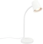 Brilo Tischleuchte Schwenkbar Kabelschalter &Oslash; 13 cm x 38,5 cm Wei&szlig;
