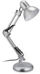 Relaxdays Schreibtischlampe Metall Silber Verstellbar 54 cm x 25 cm x 15 cm 1,4 kg