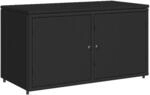 vidaXL Gartenschrank Schwarz 110x55x60,5 cm Poly Rattan