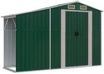 vidaXL Ger&auml;tehaus Gr&uuml;n 277x93x179 cm Verzinkter Stahl 1843651