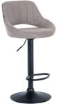 CLP Barhocker Milet Stoff Grau/Schwarz