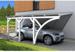 Skan Holz Carport Eifel 300 cm x 541 cm Wei&szlig;