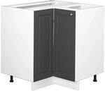 Vicco Eckunterschrank Fame-Line Anthrazit-Gold/Wei&szlig; 81 cm ohne Arbeitsplatte