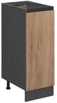 Vicco Apothekerschrank R-Line Goldkraft Eiche Anthrazit 30 cm J-Shape ohne