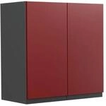 Vicco H&auml;ngeschrank R-Line H&auml;ngender K&uuml;chenschrank Rot Anthrazit 60 cm J-Shape