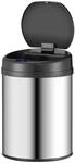 Juskys M&uuml;lleimer Rund mit Sensor 30 L Silber