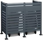 Westmann M&uuml;lltonnenverkleidung Planum Metall 2 x 240, Anthrazit