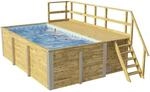 Weka Massivholzpool 595 Gr.1 490 x 309 x 203 cm Blau Mosaik