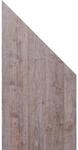 GroJa Sichtschutz Premo Schr&auml;g 90 cm x 180/90 cm x 0,8 cm Holzoptik