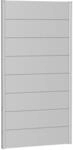 Biohort Wandpaneel Sichtschutz o. Acrylglas 100 cm x 180 cm Silber-Metallic