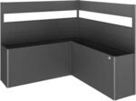 Biohort Sichtschutz zu Belvedere L200 2Stk mit Acrylglas Dunkelgrau-Metallic