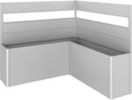 Biohort Sichtschutz zu Belvedere L200 2Stk mit Acrylglas Silber-Metallic