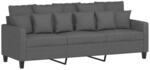 vidaXL 3-Sitzer-Sofa Dunkelgrau 180 cm Stoff 359276