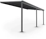 Juskys Aluminium Terrassendach Borneo 5,5x3m mit Doppelstegplatten Dunkelgrau
