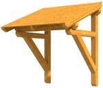 Skan Holz Haust&uuml;r-Vordach Potsdam 1 Eiche hell,asiert 176 cm x 156 cm