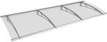 Pultvordach L Edelstahl/Klar 17 cm x 270 cm x 95 cm