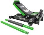 DeTec. Wagenheber Hydraulisch 3t Gr&uuml;n Autoheber Flach Doppelkolbenantrieb 3 Tonnen