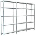Schulte Set 1 Steckregal und 2 Anbauregale Wei&szlig; 200 cm x 260 x 35 cm