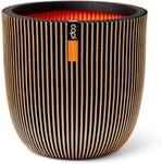 Capi Pflanztopf Kugel Groove &Oslash; 43 cm x 41 cm Gold-Schwarz