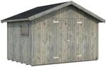 Palmako Nils Holz-Gartenhaus Grau Satteldach Tauchgrundiert 392 cm x 239 cm