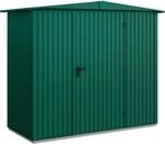 H&ouml;rmann Ger&auml;tehaus Trend mit Satteldach Typ 1 RAL6005 Moosgr&uuml;n Einzelt&uuml;r
