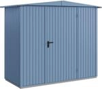 H&ouml;rmann Ger&auml;tehaus Trend mit Satteldach Typ 1 RAL5014 Taubenblau Einzelt&uuml;r