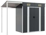 vidaXL Gartenhaus mit Schleppdach Anthrazit 277x110,5x181 cm Stahl 1843683