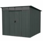 Floraworld Ger&auml;tehaus Lightline Gr&ouml;&szlig;e 4 Pultdach Oberlicht 239 x 279 x 202 cm