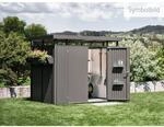 Biohort Metall-Ger&auml;tehaus HighLine H6 Dunkelgrau-Metallic 8,53 m&sup2; Doppelt&uuml;r