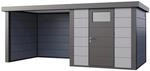 Ger&auml;tehaus Classico 2424 mit Lounge S Links 522 cm x 238 cm Hellgrau