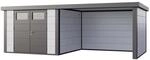 Ger&auml;tehaus Classico 3030 mit Lounge L Rechts 642 cm x 238 cm Wei&szlig;