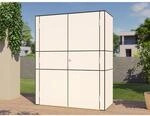 Bertilo Gartenschrank HPL Highboard 155 cm x 75 cm x 193 cm Wei&szlig; FSC&reg;