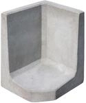 Diephaus L-Stein Ecke unbewehrt Grau 60 x 40 x 40 x 7 cm