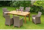 Gartenm&ouml;bel-Set Toskana 13-tlg. Natur inkl. Ausziehtisch