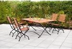 Merxx Schlossgarten Set 5-tlg. 4 Klappsessel Gartentisch 160 x 90 cm