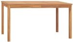 vidaXL Garten-Esstisch 140x80x77 cm Massivholz Teak 315619