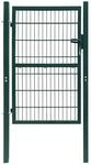 vidaXL 2D Zauntor Einzeltor Gr&uuml;n 106x210 cm 141751