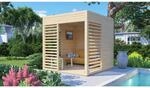 Bertilo Pavillon Garten-Lounge 1 Natur 234 cm x 226 cm FSC&reg;