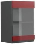 Vicco K&uuml;chenglasschrank R-Line Glash&auml;ngeschrank Rot/Anthrazit 40 cm J-Shape