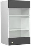 Vicco K&uuml;chenglasschrank Fame-Line Glash&auml;ngeschrank Anthrazit-Gold Wei&szlig; 40 cm