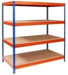KARAT Weitspannregal Schwerlastregal Blau-Orange Traglast 1200 kg 160 x 150 x 80 cm