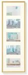 walther design New Lifestyle Galerie Kunststoffbilderrahmen 5x 10x15 cm Gold KV515G