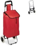 Relaxdays Einkaufstrolley Stoff Stahl Rot Faltbar 91 cm x 40 cm x 30 cm 1,6 kg