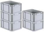 PROREGAL Spar Set 5x Eurobox Nextgen Economy Griffe Geschlossen HxBxT 22 x 30 x 40 cm