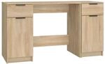 vidaXL Schreibtisch mit Beistellschrank Sonoma-Eiche Holzwerkstoff 3115910