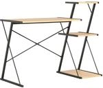 vidaXL Schreibtisch mit Regal Schwarz und Eiche 116x50x93 cm 20289