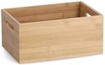 Zeller Aufbewahrungskiste Bambus 20 cm x 30 cm x 14 cm Natur