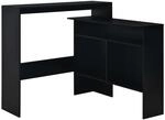 vidaXL Bartisch mit 2 Tischplatten Schwarz 130x40x120 cm