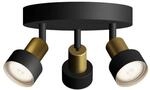 Philips Spot Conduit 3-Flammig 5 W GU10 Rund Schwarz-Gold